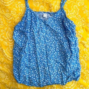 Old Navy blue floral cami blouse